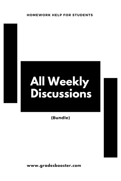 NR 510 Discussions, Case Studies Week 1 - 8